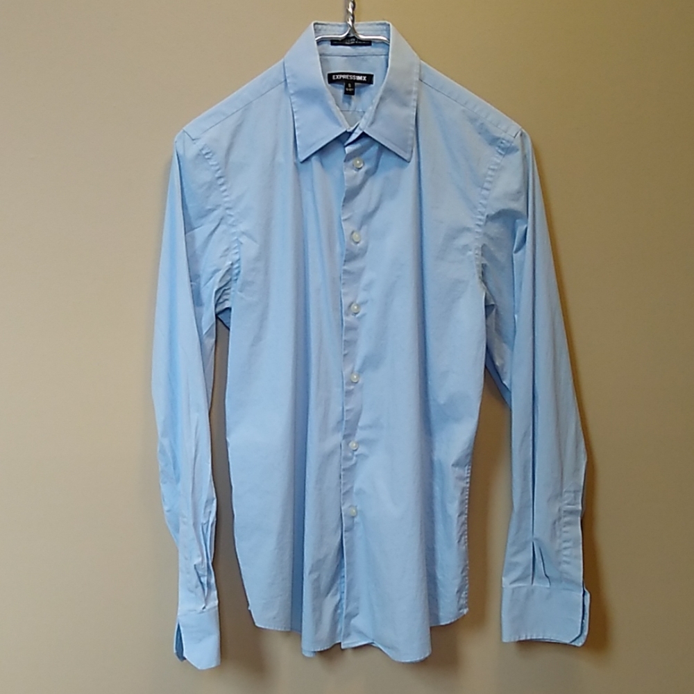 Light blue button up Express 1MX Modern Fit Small